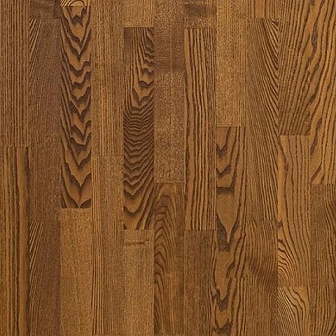 Polarwood Classic Ясень ВИСКИ, сорт. Кантри, темно-коричневый матовый лак, легкий браш, 3-полосный (фото 1)