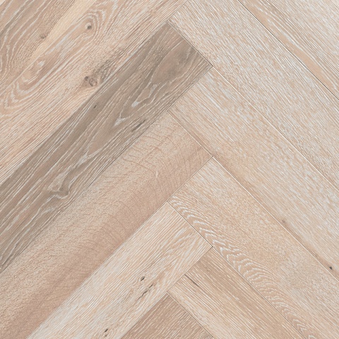 Wood Bee Herringbone Дуб Крема браш матовый Crema, UV-лак gloss 5-9% (левая) (фото 1)