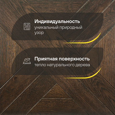 Модульный паркет CROWNWOOD Экспрессия Гордон 2-х слойный шип-паз/УФ-масло/фаска Темный (Порода: Дуб Original) (фото 3)